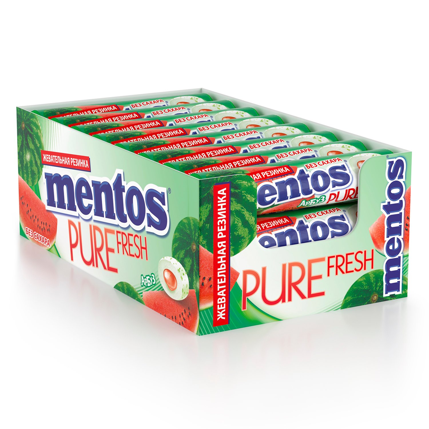 Сколько ментоса в упаковке. Жевательная резинка mentos Pure Fresh. Жевательная резинка mentos Pure Fresh Арбуз. Ментос жевательная Арбуз 15.5.