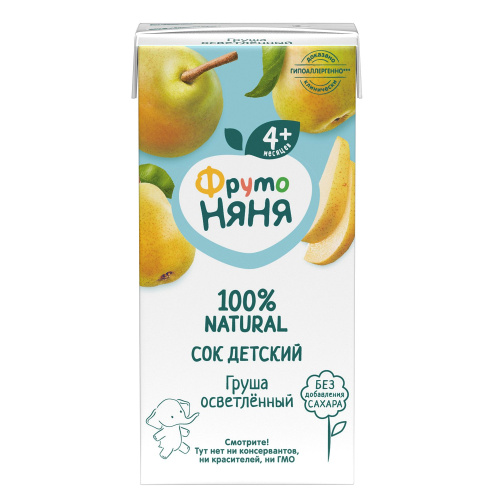 Сок Фруто Няня грушевый 200 мл с 4 месяцев