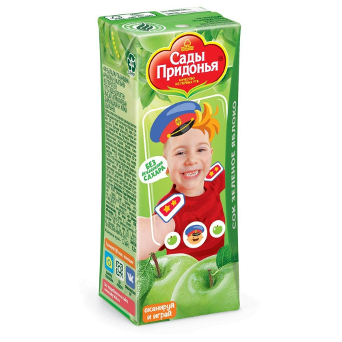 Сок Сады Придонья зеленое яблоко 200 мл