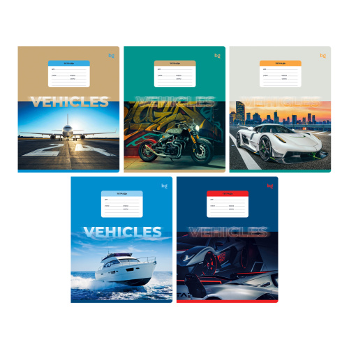 Тетрадь клетка 24л. BG Vehicles