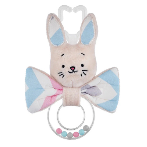 Погремушка Roxy-Kids с колечком FUNNY BUNNY, рисунок зигзаг