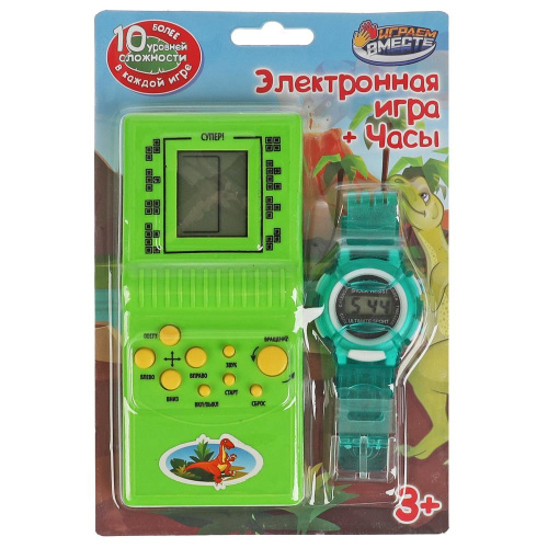 Набор Тетрис и часы Динозаврики