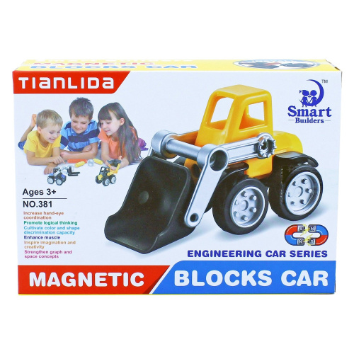 Конструктор магнитный Бульдозер