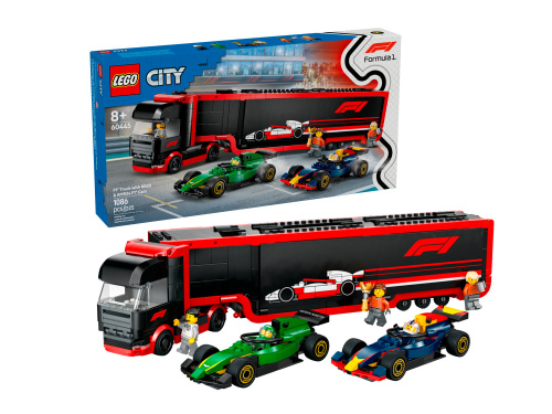 Конструктор LEGO City Грузовик F1 с болидами RB20 и AMR24 F1