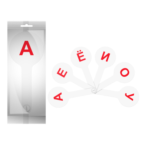 Касса-веер ErichKrause пластиковая гласные буквы