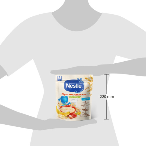 Молочная каша Nestle мультизлаковая банан и земляника 200г