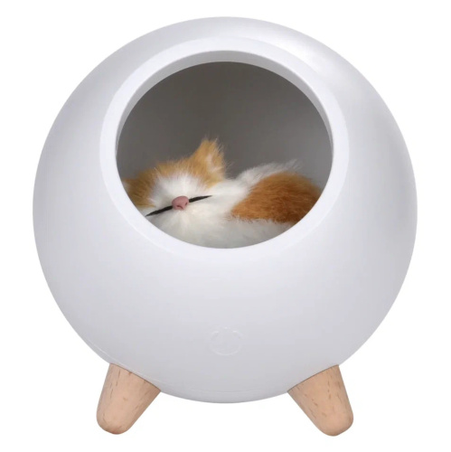 Ночник детский интерьерный Roxy-Kids Домик для котёнка, USB с аккумулятором для детской