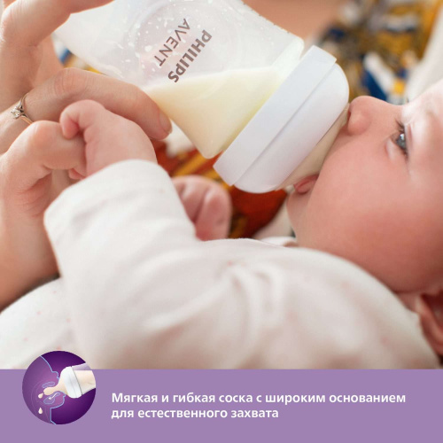 Соски Philips AVENT Natural Response без капель, протис колик 1+мес 2шт средний поток