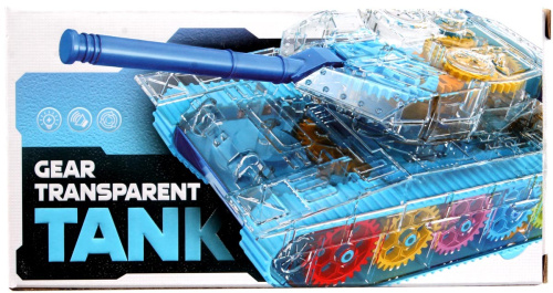 Танк прозрачный с шестерёнками на батарейках