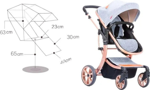 Коляска трансформер Prego A608 (Серый)