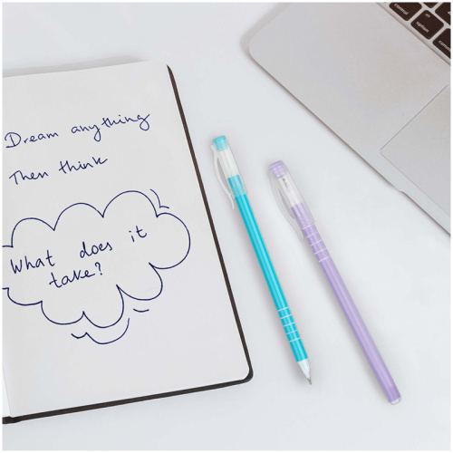 Ручка шариковая синяя 0,6мм OfficeSpace Pastel charm