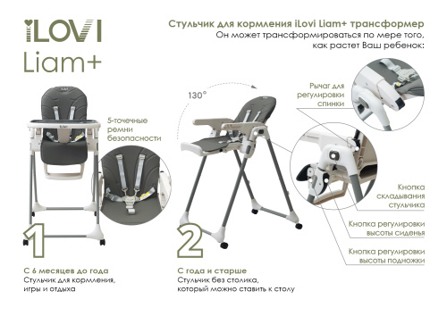 Стульчик для кормления iLovi Liam Plus (Green)