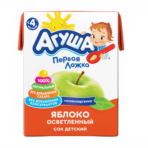 Сок Агуша яблочный осветленный 200 мл
