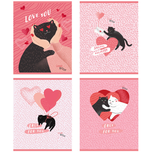 Тетрадь 48л. клетка BG Lovebook