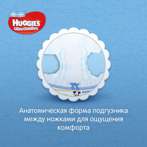 Подгузники Huggies Ultra Comfort для мальчиков 5 12-22 кг 56 шт