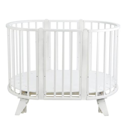 Кровать детская София 6в1 круг/овал с маятником(белый)