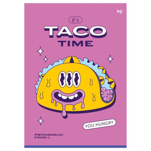 Тетрадь клетка 96л. А4 BG Время для еды