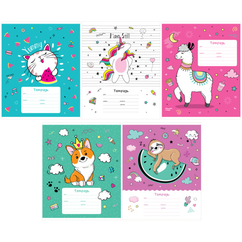 Тетрадь 18л., клетка ArtSpace Рисунки. The cuties