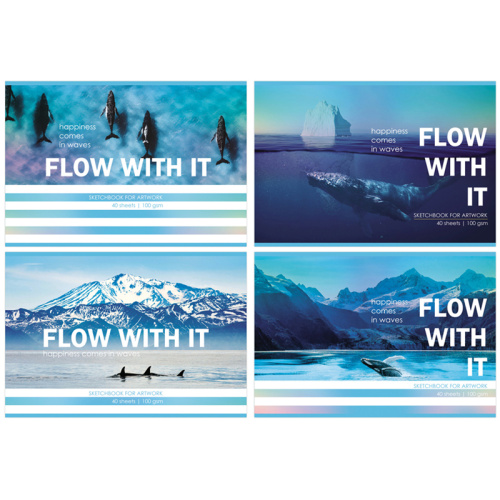 Альбом для рисования 40л. BG Счастье приходит волнами