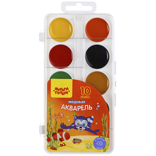 Акварель медовая 10цв. Мульти-Пульти Енот в Красном море