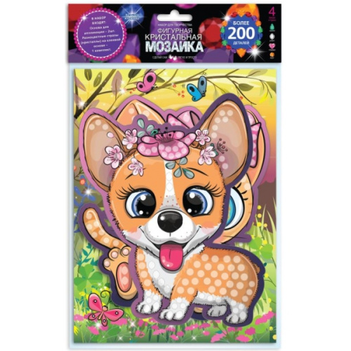 Кристальная мозаика фигурная Корги и Кот
