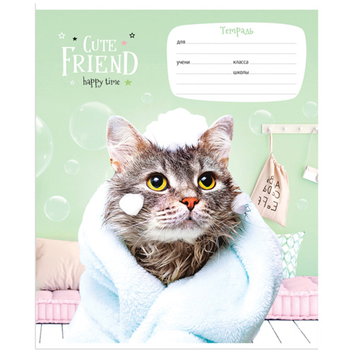 Тетрадь линия 24л. ArtSpace Питомцы. Happy time