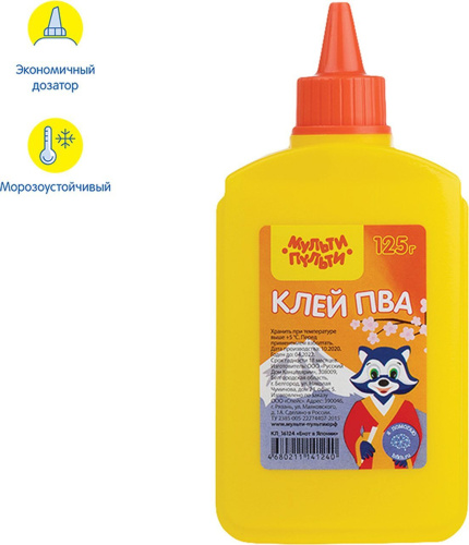Клей ПВА Мульти-Пульти Енот в Японии 125г