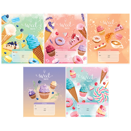 Тетрадь клетка 24л. ArtSpace Рисунки. Bright sweets