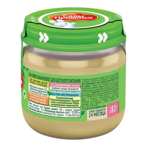 Пюре Сады Придонья кабачковое 80 г