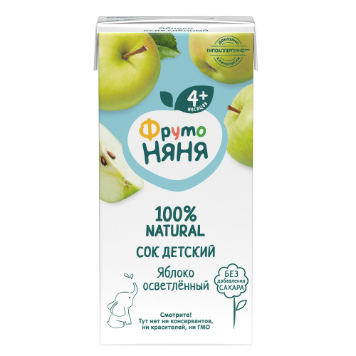 Сок Фруто Няня яблочный 200 мл с 4 месяцев