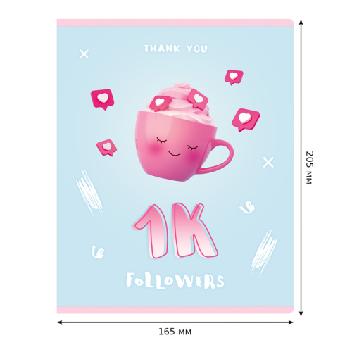 Тетрадь клетка 96л. BG Mix-12. Девочки