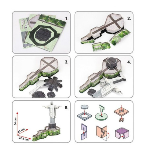 Cubic Fun: Пазлы Статуя Христа-Искупителя (Бразилия)