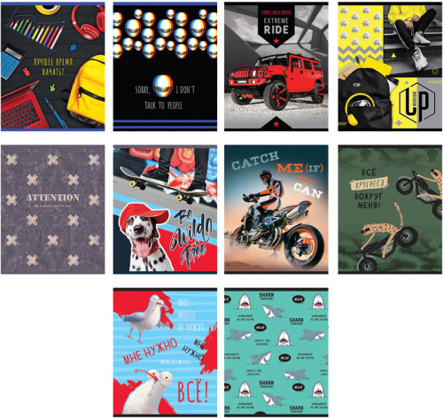 Тетрадь клетка 96л. BG Mix-12. Мальчики