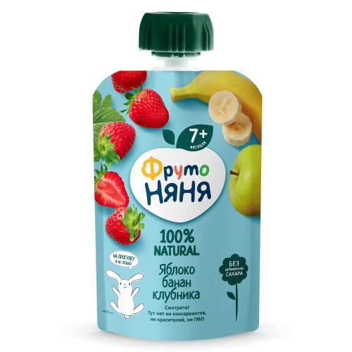 Десерт Фруто Няня яблоко, банан, клубника 90 г