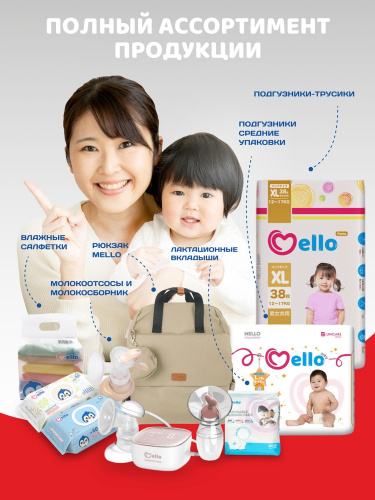 Подгузники-трусики Mello XL 12-17кг 40 штук