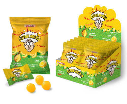 Карамель Взрыв мозга$кислая вкус дыни