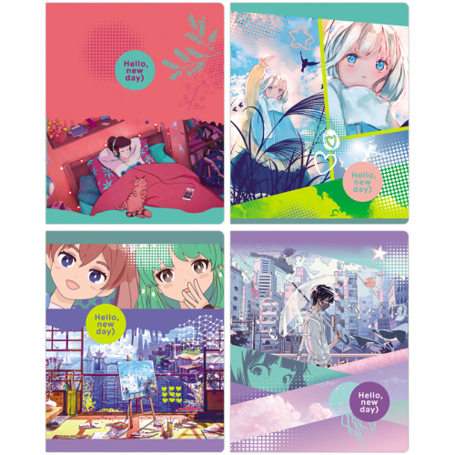 Тетрадь клетка 40л. А5 BG Hello, new day
