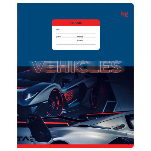 Тетрадь клетка 24л. BG Vehicles