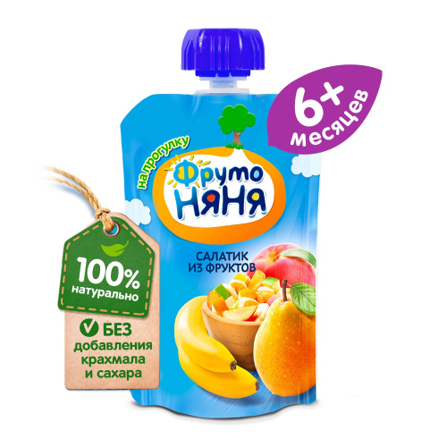 Пюре Фруто Няня Фруктовый салатик 90 г