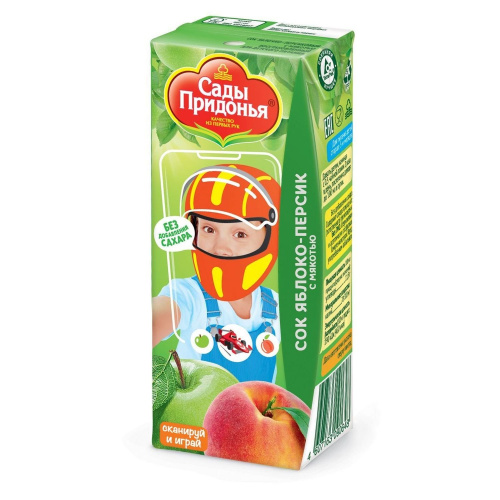 Сок Сады Придонья яблоко, персик 200 мл