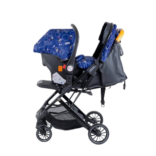 Коляска прогулочная Prego Z1*CS+автолюлька(Синий космос)