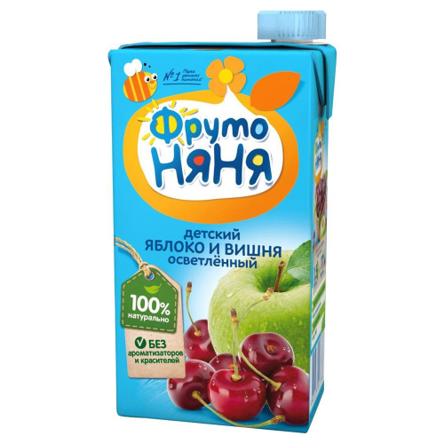 Нектар Фруто Няня яблоко, вишня 500 мл с 3 лет
