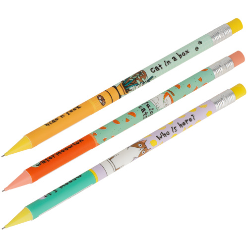 Карандаш механический 0,7 мм MESHU Jucy cats с ластиком