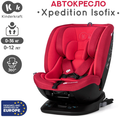 Автокресло Xpedition Kinderkraft Isofix Imperia,0-36 (Red)