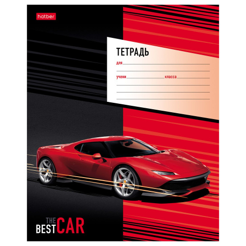 Тетрадь клетка 12л. Hatber Best Cars