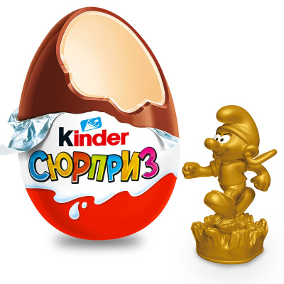 Шоколадное яйцо Kinder Surprise для девочки Розовое яйцо От 3 лет (шк ...
