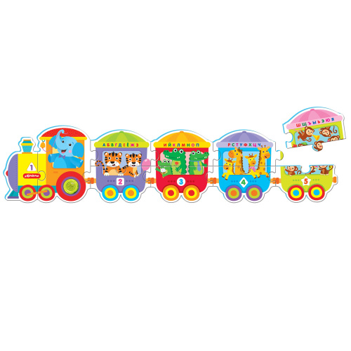 Пазлы музыкальные Умный паровозик