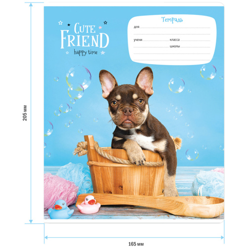 Тетрадь линия 24л. ArtSpace Питомцы. Happy time