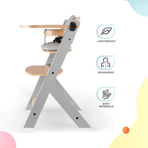 Стульчик для кормления Kinderkraft с подушкой ENOCK (Grey)
