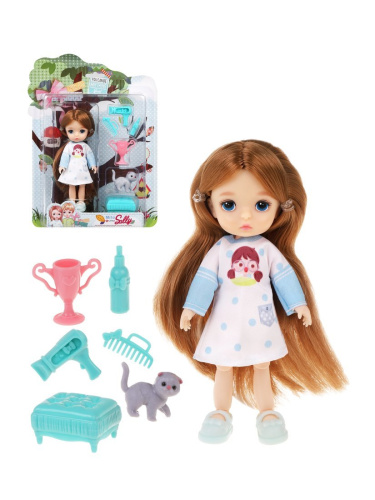 Набор Любимый питомец. Кукла 12см. 6предм.